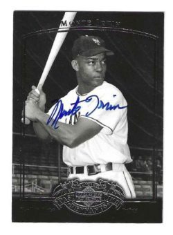 Autographed Monte Irvin New York Giants 2005 Upper Deck Past Time Pennants Card