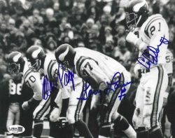 Autographed ALAN PAGE, GARY LARSEN & CARL ELLER 8x10 Minnesota Vikings Photos JSA