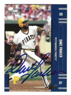 Autographed DAVE PARKER Pittsburgh Pirates 2005 Donruss Playoff Prestige Card