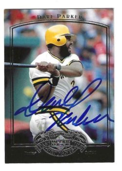 Autographed DAVE PARKER Pittsburgh Pirates 2005 Upper Deck Past Time Pennants Card