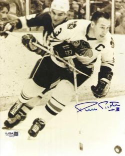 Autographed PIERRE PILOTE  8X10 Chicago Blackhawks Photo JSA