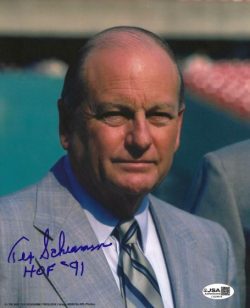 Autographed TEX SCHRAMM "HOF 91" 8x10 Dallas Cowboys Photo JSA