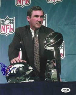 Autographed MIKE SHANAHAN 8X10 Denver Broncos Photo JSA