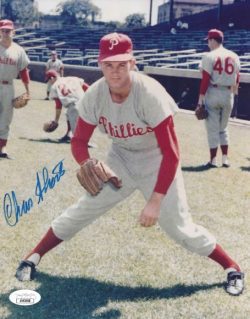 AUTOGRAPHED CHRIS SHORT 8X10 Philadelphia Phillies Photo JSA