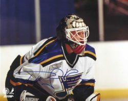 Autographed ROMAN TUREK 8x10 St. Louis Blues Photo