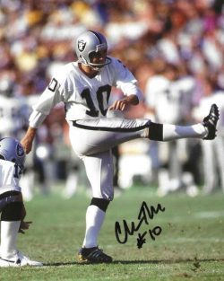 Autographed CHRIS BAHR 8X10 Oakland Raiders photo