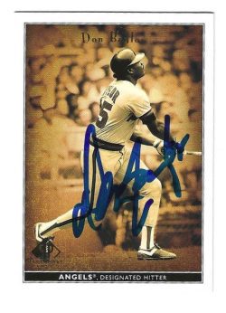 Autographed DON BAYLOR California Angels 2002 Upper Deck SP Legendary Cuts Card