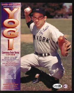 Autographed YOGI BERRA 8X10 New York Yankees Photo JSA