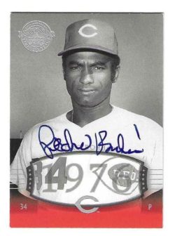 Autographed PEDRO BORBON Cincinnati Reds 2004 Upper Deck Timeless Teams Card