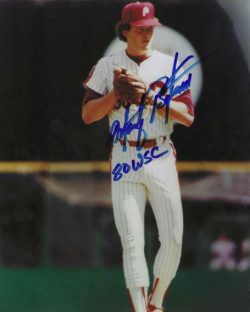 AUTOGRAPHED MARTY BYSTROM "80 WSC" 8x10 Philadelphia Phillies Photo