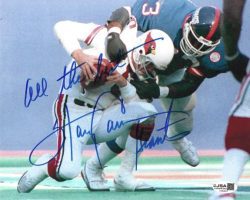 Autographed HARRY CARSON "HOF 06" 8X10 New York Giants Photo JSA