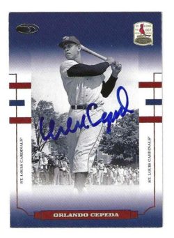 Autographed ORLANDO CEPEDA San Francisco Giants 2004 Donruss World Series Card