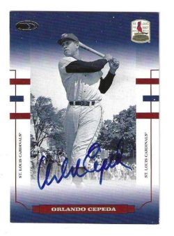 Autographed ORLANDO CEPEDA San Francisco Giants 2004 Donruss World Series Card