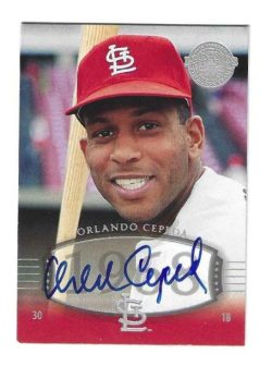 Autographed ORLANDO CEPEDA St. Louis Cardinals 2004 Upper Deck Timeless Teams Card