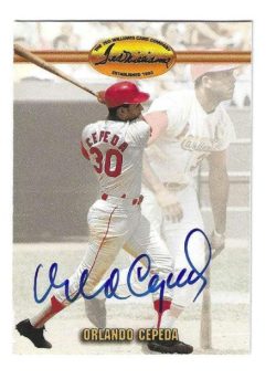 Autographed ORLANDO CEPEDA St. Louis Cardinals 1993 Ted Williams Card Company Card