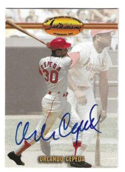 Autographed ORLANDO CEPEDA St. Louis Cardinals 1993 Ted Williams Card Company Card