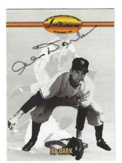 Autographed AL DARK New York Giants 1993 Ted Williams Card Company Card