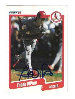 Autographed FRANK DIPINO St. Louis Cardinals 1990 Fleer Card