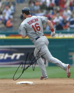 AUTOGRAPHED CHRIS DUNCAN 8X10 St. Louis Cardinals photo