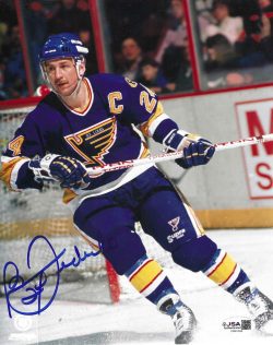 Autographed BERNIE FEDERKO 8X10 St. Louis Blues Photo JSA