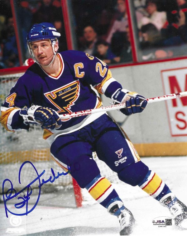 Autographed BERNIE FEDERKO 8X10 St. Louis Blues Photo JSA