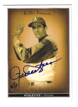 Autographed ROLLIE FINGERS Oakland A's 2002 Upper Deck SP Legendary Cuts Card