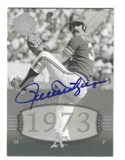 Autographed ROLLIE FINGERS Oakland A's 2004 Upper Deck Timeless Teams Card