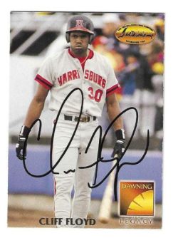 Autographed CLIFF FLOYD Harrisburg Senators 1994 Ted Williams Card Company Card