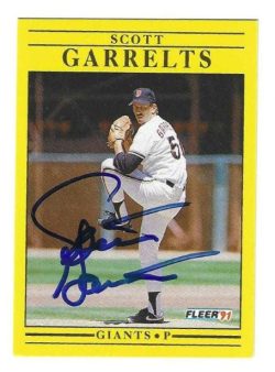 Autographed SCOTT GARRELTS San Francisco Giants 1991 Fleer Card
