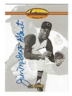 Autographed JIM MUDCAT GRANT Cleveland Indians 1993 Ted Williams Card Company Card