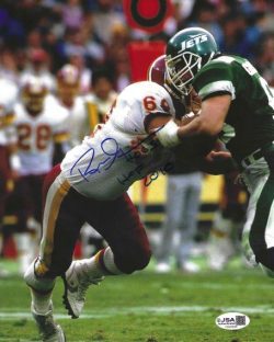AUTOGRAPHED RUSS GRIMM "HOF 2010" 8X10 Washington Redskins Photo JSA