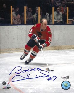 Autographed BOBBY HULL 8x10 Chicago Blackhawks Photo JSA