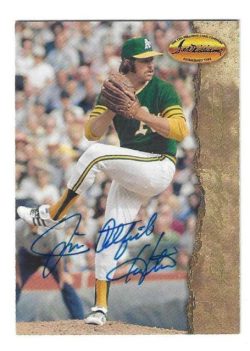 Autographed JIM CATFISH HUNTER Oakland A's 1994 Ted Williams Card Company Card