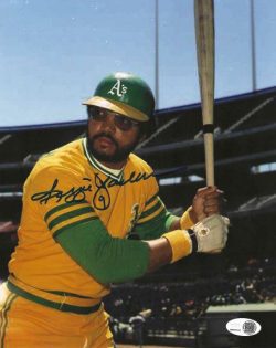 Autographed REGGIE JACKSON Oakland A's 8X10 Photo JSA