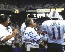 Autographed JIM JENSEN 8X10 Miami Dolphins photo