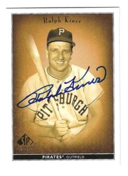 Autographed RALPH KINER Pittsburgh Pirates 2002 Upper Deck Legendary Cuts