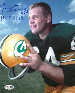 Autographed JERRY KRAMER "HOF 2018" 8x10 Green Bay Packers Photo JSA