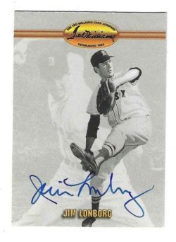 Autographed JIM LONBORG Boston Red Sox 1993 Ted Williams Card Company Card