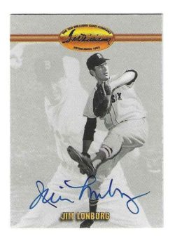 Autographed JIM LONBORG Boston Red Sox 1993 Ted Williams Card Comapny Card