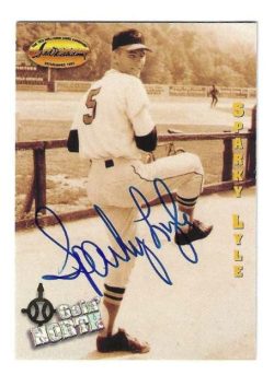 Autographed SPARKY LYLE Baltimore Orioles 1994 Ted Williams Card Company Card