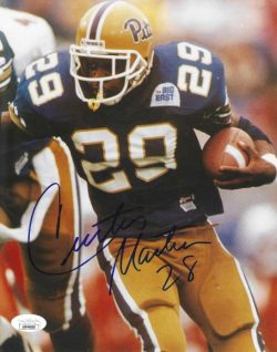 Autographed CURTIS MARTIN 8X10 Pitt Panthers Photo JSA COA