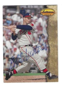 Autographed EDDIE MATHEWS Milwaukee Braves 1994 Ted Williams Card