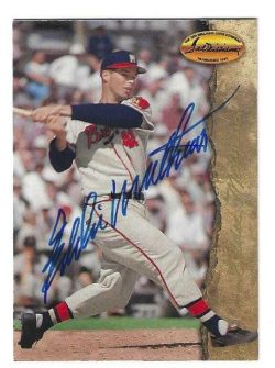 Autographed EDDIE MATHEWS Milwaukee Braves 1994 Ted Williams Card