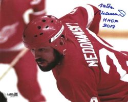 Autographed VACLAV NEDOMANSKY "HHOF 2019" 8X10 Detroit Red Wings Photo JSA
