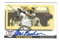 Autographed DAVE PARKER Pittsburgh Pirates 2002 FLEER FALL CLASSIC CARD