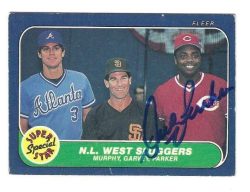 Autographed DAVE PARKER Cincinnati Reds 1986 Fleer Card