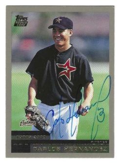 Autographed CARLOS HERNANDEZ Houston Astros 2000 Topps Card