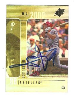 Autographed SCOTT ROLEN Philadelphia Phillies 2000 Upper Deck SPX Card
