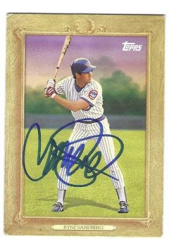 Autographed Ryne Sandberg Chicago Cubs 2010 Topps Turkey Red Card