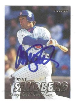 Autographed Ryne Sandberg Chicago Cubs 1997 Fleer Card